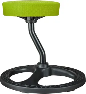 Fitness Seat, ADHD Chair Stool for Stability, Balance, Yoga, Office, School, Wellness, Active Sitting with Non-Slip Base and Washable Seat Cover-Green…