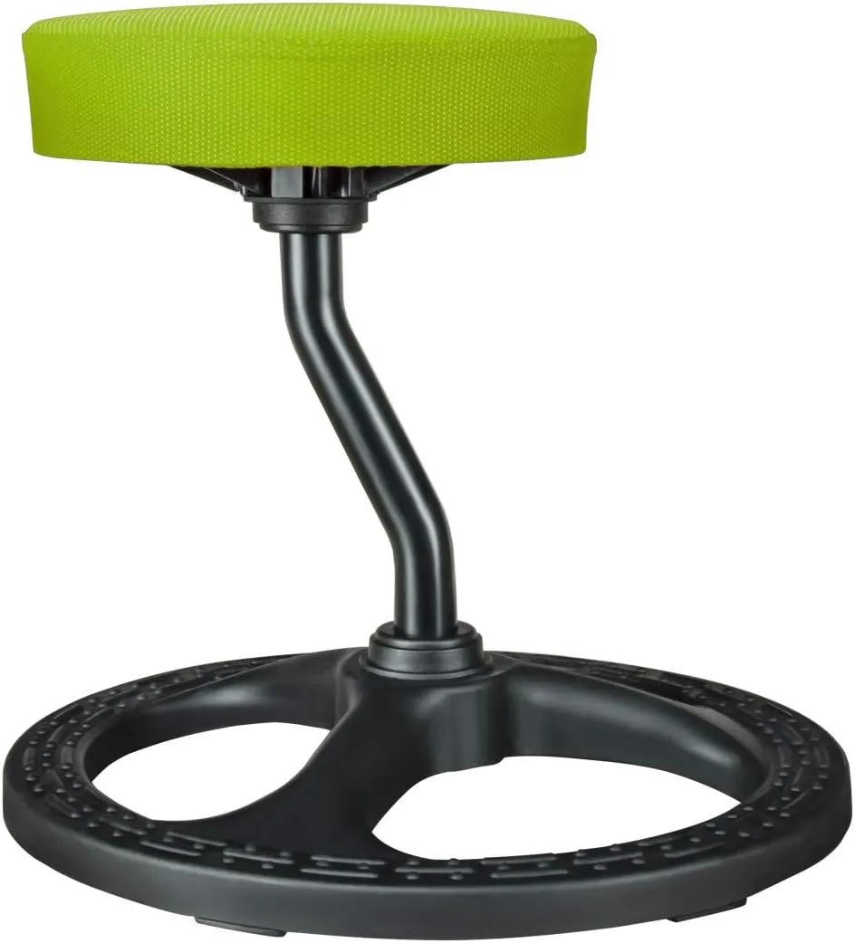 Fitness Seat, ADHD Chair Stool for Stability, Balance, Yoga, Office, School, Wellness, Active Sitting with Non-Slip Base and Washable Seat Cover-Green…
