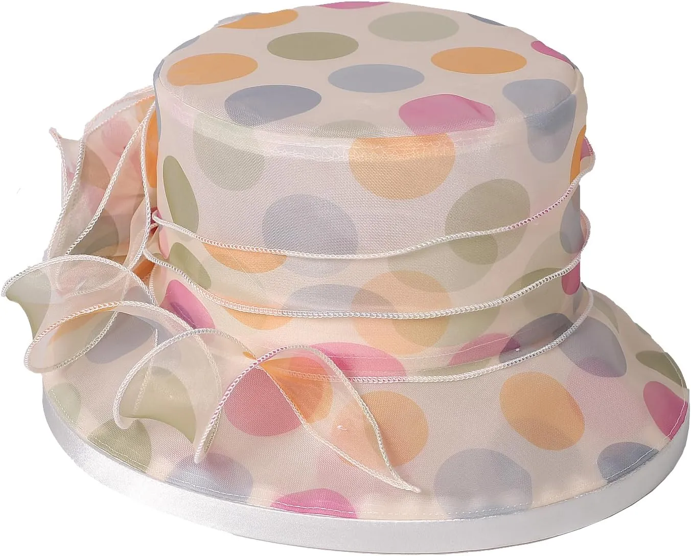 Flat Top Sun Visor Hats for Women Floral Bride Wedding Fascinator Hat Bucket Hat Cocktail Party Derby Cap