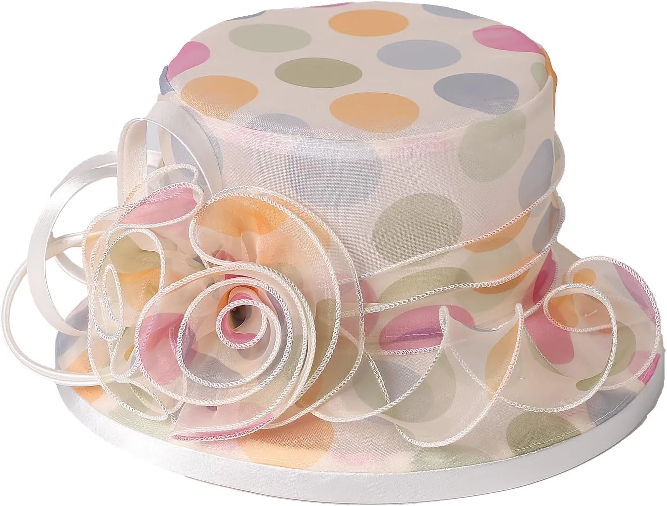 Flat Top Sun Visor Hats for Women Floral Bride Wedding Fascinator Hat Bucket Hat Cocktail Party Derby Cap