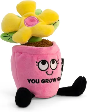 Flower Plushie - You Grow Girl Cute Flower Plush, Funny Plushie Gift for Kids