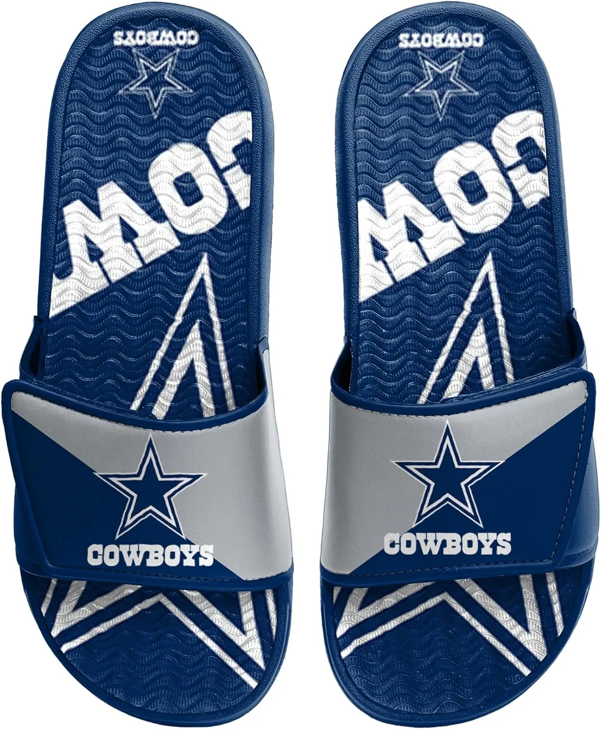 FOCO Men's NFL Team Logo Sport Shower Foam Slide Flip Flop Sandals