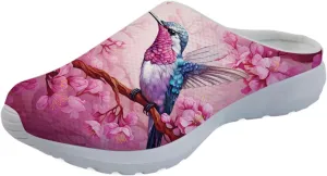 Forchrinse Hawaiian Palm Tree Watercolor Sky Beach Women’s Slip on Mule Men’s Walking Sneakers Garden Clog House Shoes Lightweight