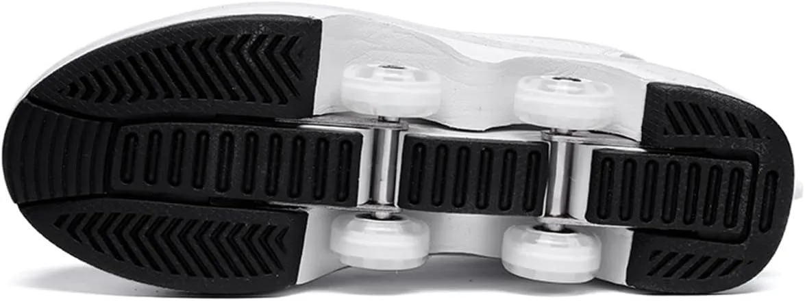 Four-Wheel 2-in-1 Roller Skate Shoes Unisex Skates Detachable Kids Sneakers with Wheels