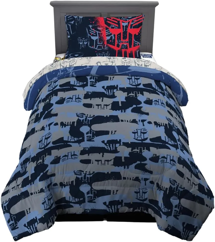 Franco Transformers Optimus Prime Super Soft Comforter and Sheet Set with Sham, 4 Piece Twin Size, (Official Licensed Product) Collectibles
