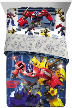 Franco Transformers Optimus Prime Super Soft Comforter and Sheet Set with Sham, 4 Piece Twin Size, (Official Licensed Product) Collectibles