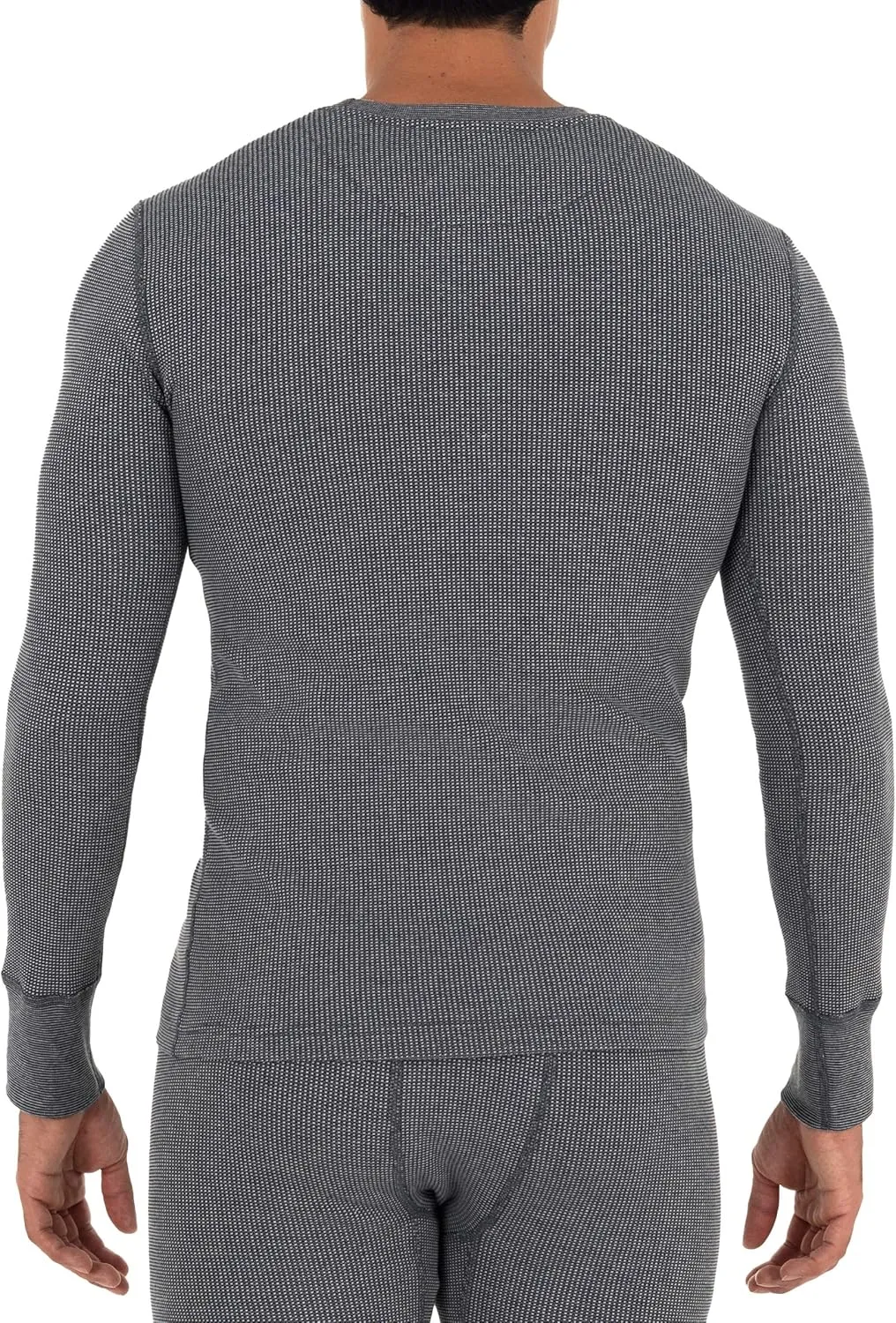 Fruit of the Loom mens Recycled Waffle Thermal Underwear Henley Top