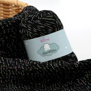 GentleBliss Soft Baby Yarn for Crocheting, 8 Skeins, 880Yds/400G, Free Patterns - Acrylic Baby Blanket Yarn for Knitting - Light Worsted 3 DK Weight - Black Ink