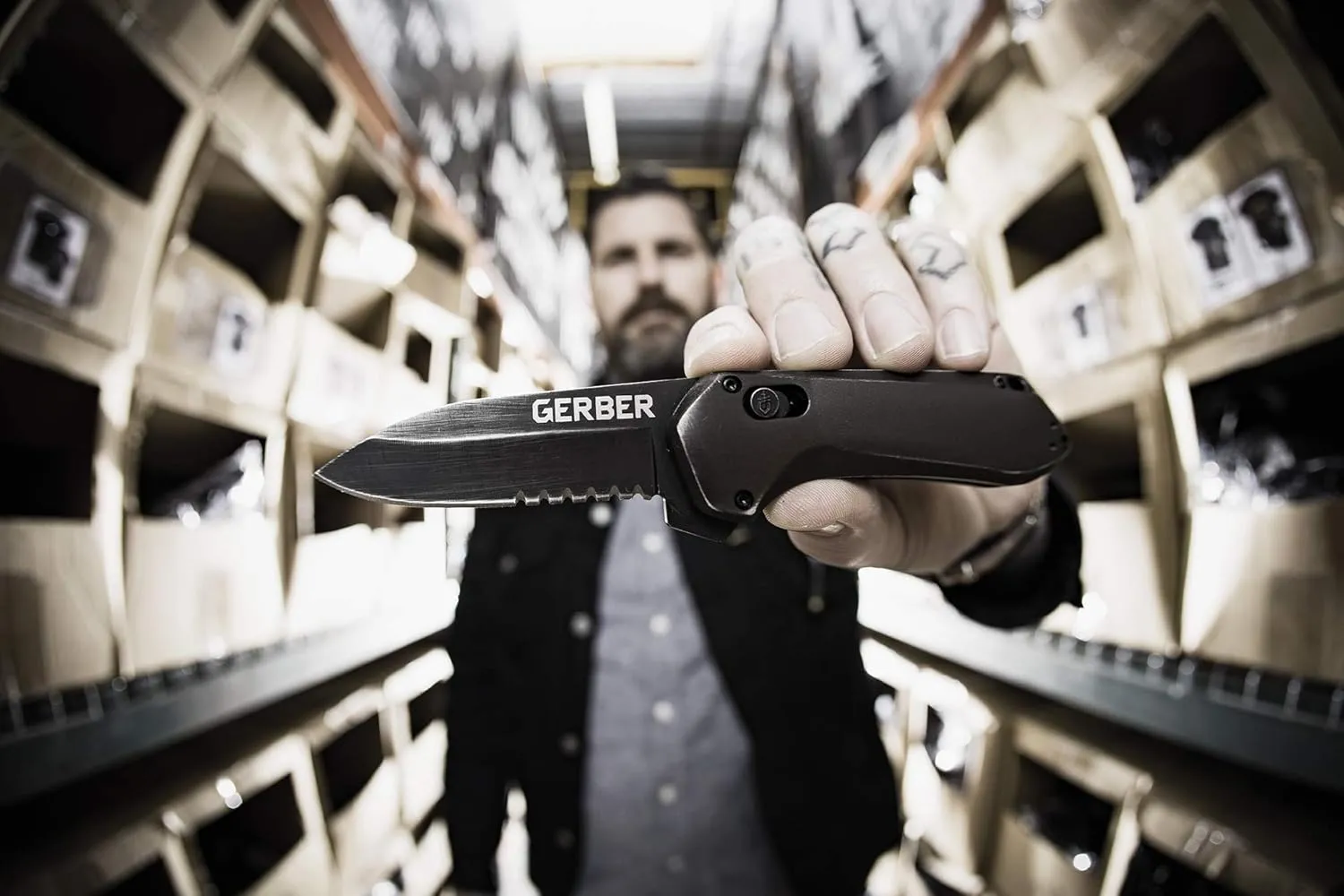 Gerber Gear Gerber Highbrow Compact, Pocket Knife with Assisted Open, Fine Edge Blade, Blue [31-003511]