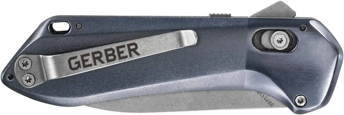 Gerber Gear Gerber Highbrow Compact, Pocket Knife with Assisted Open, Fine Edge Blade, Blue [31-003511]