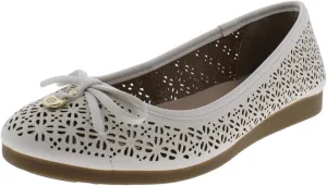 Giani Bernini Womens Odeysa Fabric Closed Toe Slide Flats, White, Size 8.5