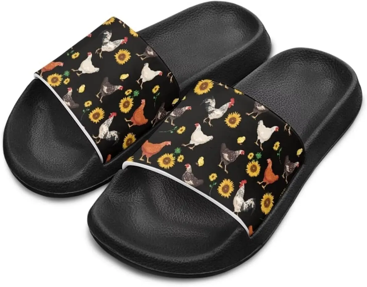 Girls Slide Sandals Breathable Summer Shoes for Kids with Non-Slip Sole Slides for Beach & Pool
