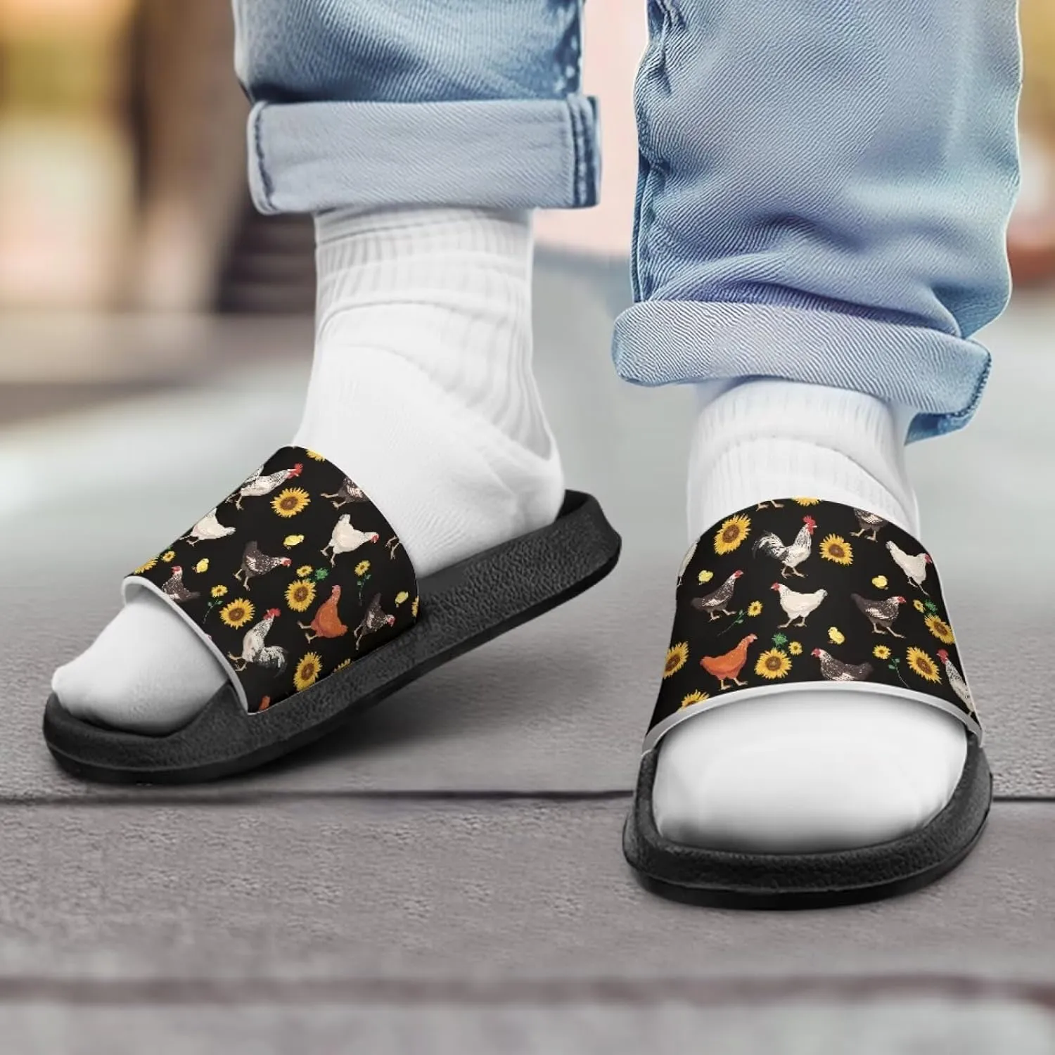 Girls Slide Sandals Breathable Summer Shoes for Kids with Non-Slip Sole Slides for Beach & Pool