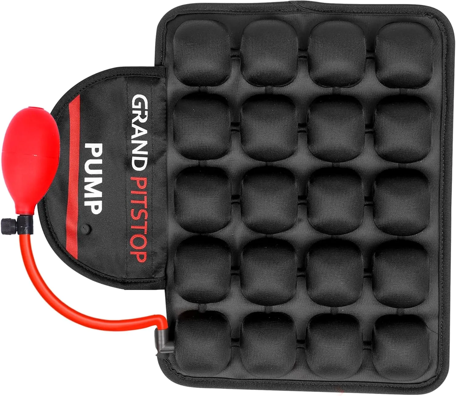 GRAND PITSTOP Motorcycle Air Seat Cushion with Air Filling Pump, Inflatable Bubble Air Pads with Breathable Mesh Cover & Non-Skid Bottom Compatible for Pillion seat of Motorcycle