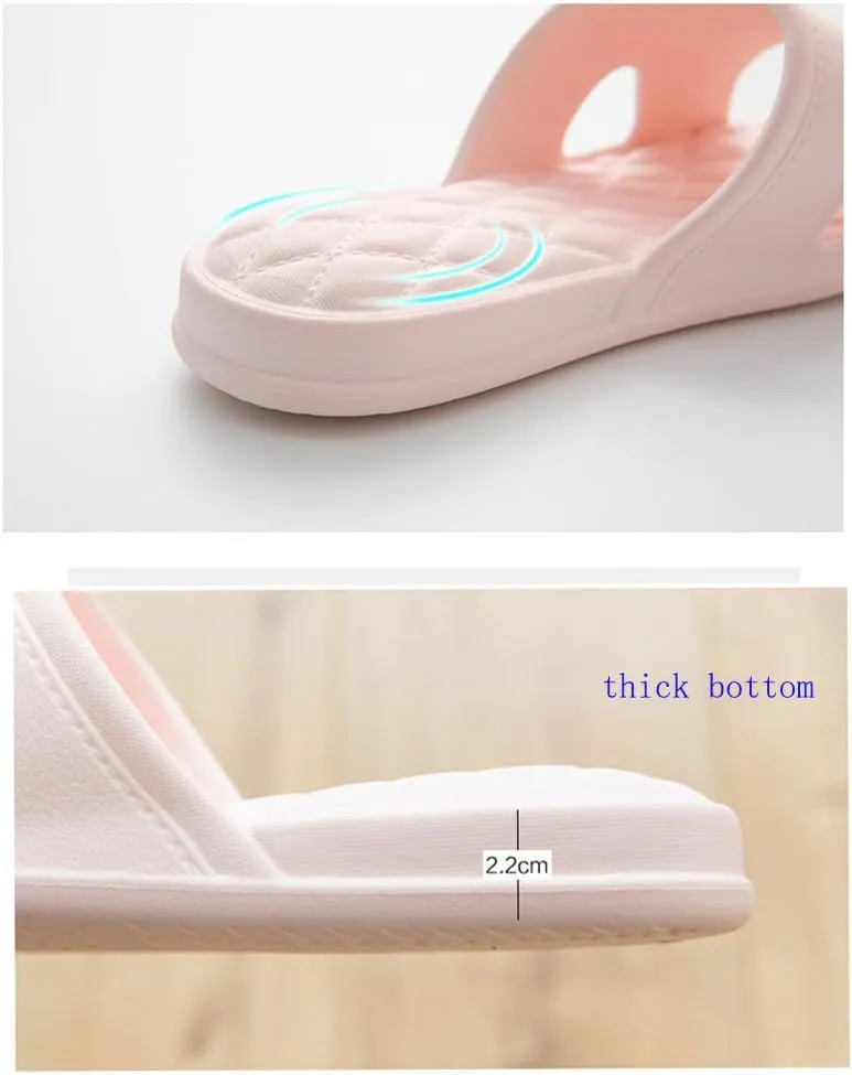 Happy Lily Shower Slippers for Women &Men, Quick Drying with Drainage Holes