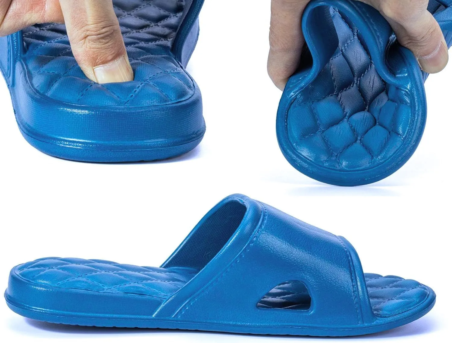 Happy Lily Shower Slippers for Women &Men, Quick Drying with Drainage Holes