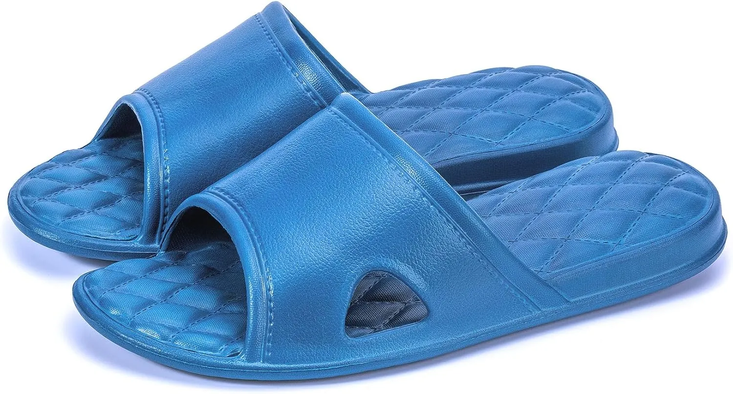 Happy Lily Shower Slippers for Women &Men, Quick Drying with Drainage Holes