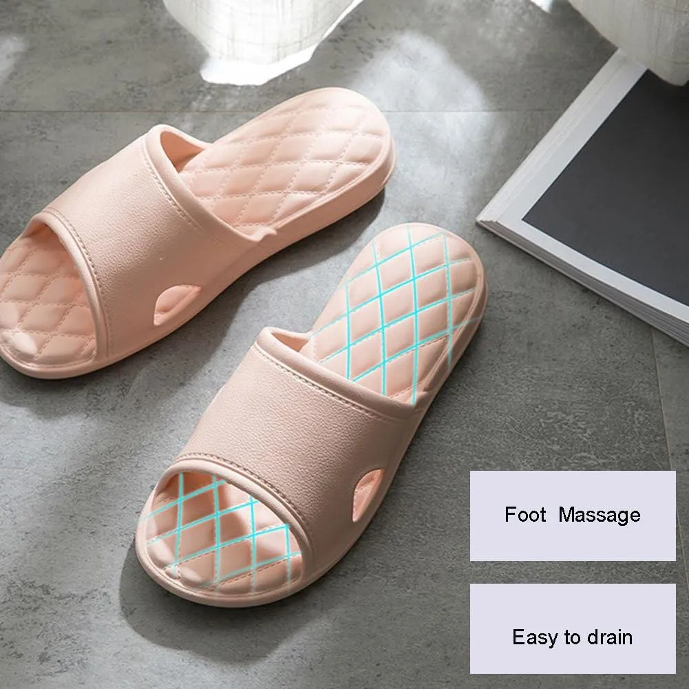 Happy Lily Shower Slippers for Women &Men, Quick Drying with Drainage Holes