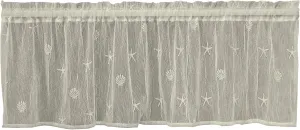 Heritage Lace Sand Shell 45x15 Valance, White, 45 x 15 in, Ecru