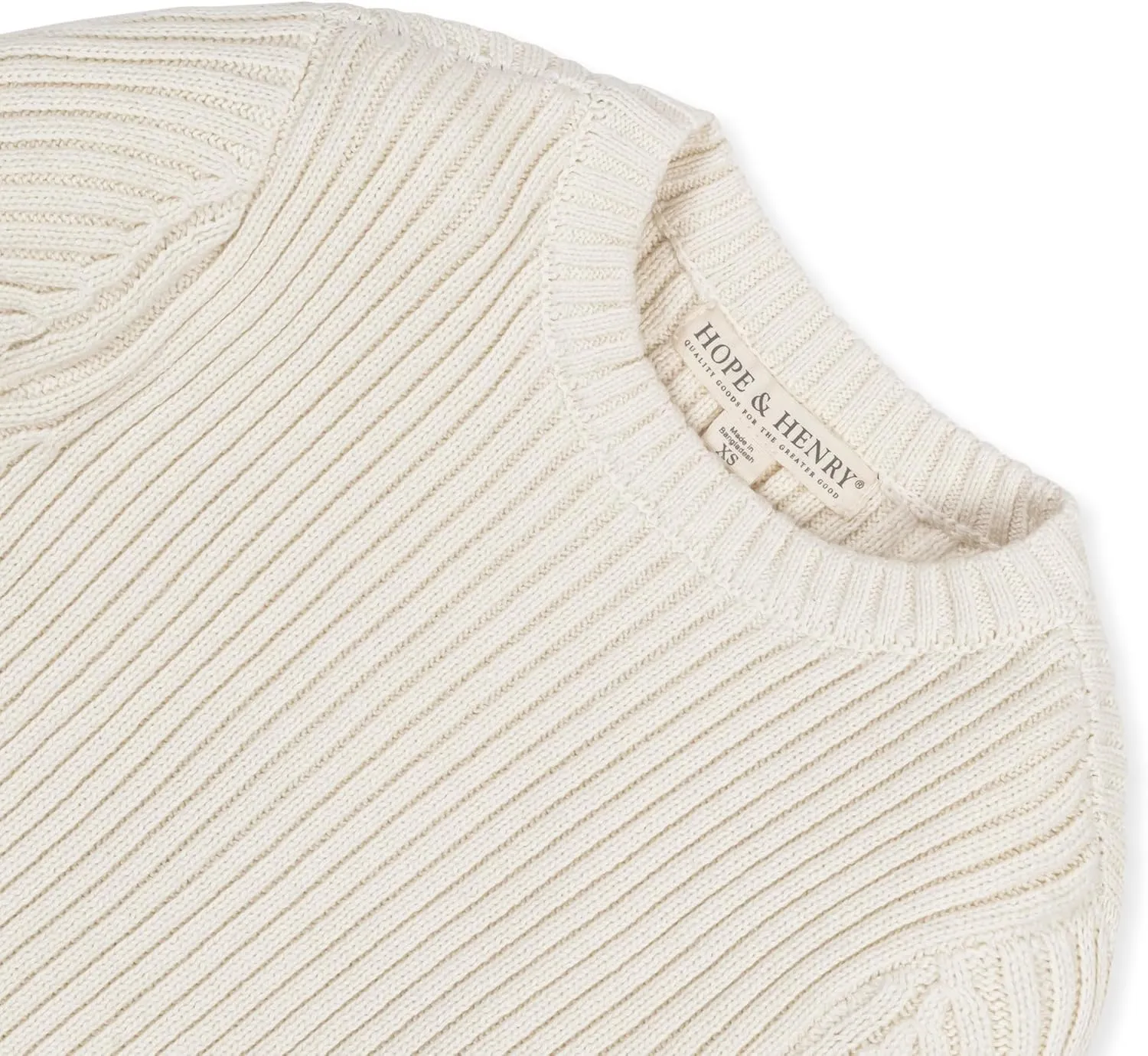 Hope & Henry Boys' Long Sleeve Crew Neck Pullover Sweater
