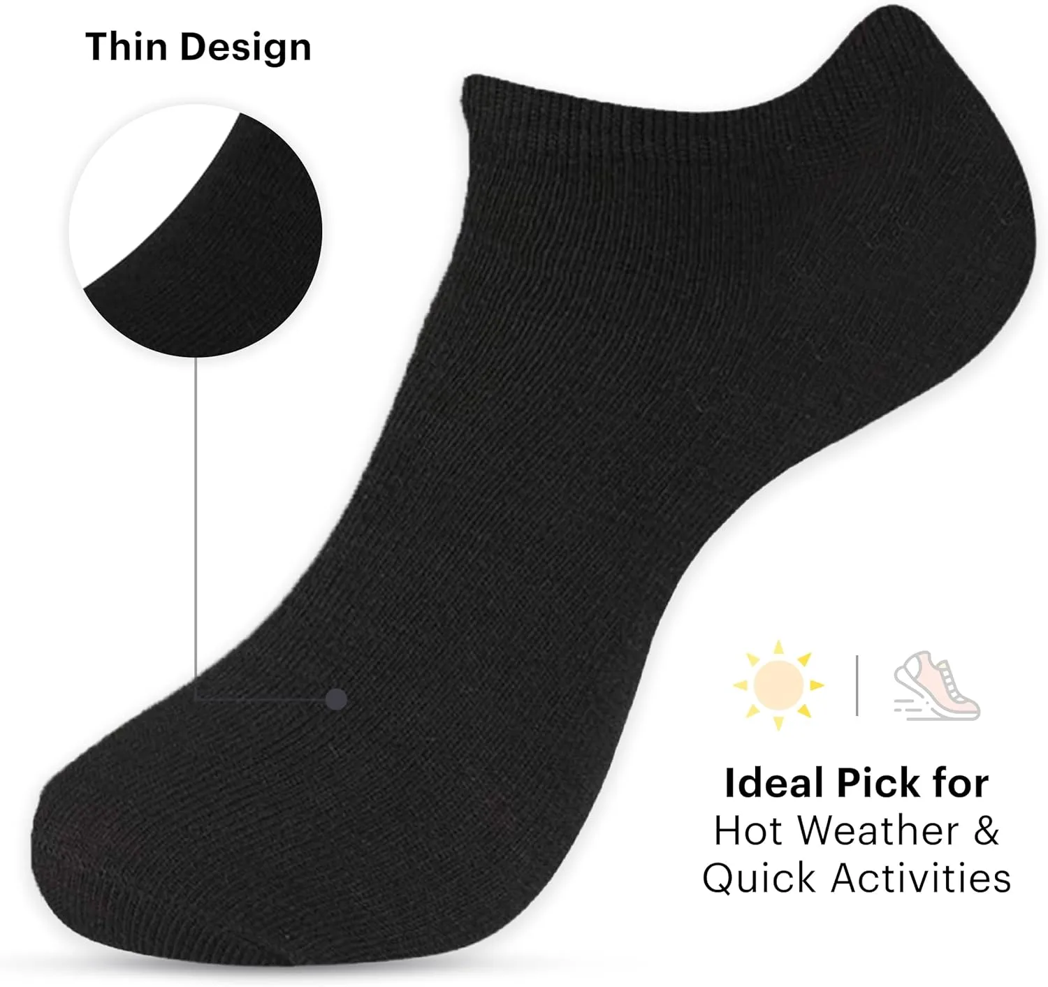 HOT FEET Thin Ankle Socks for Women & Girls – Fun & Cute Low Cut Athletic No Show Socks for Teen Girls. 6, 8, 18 PK Size 4-10