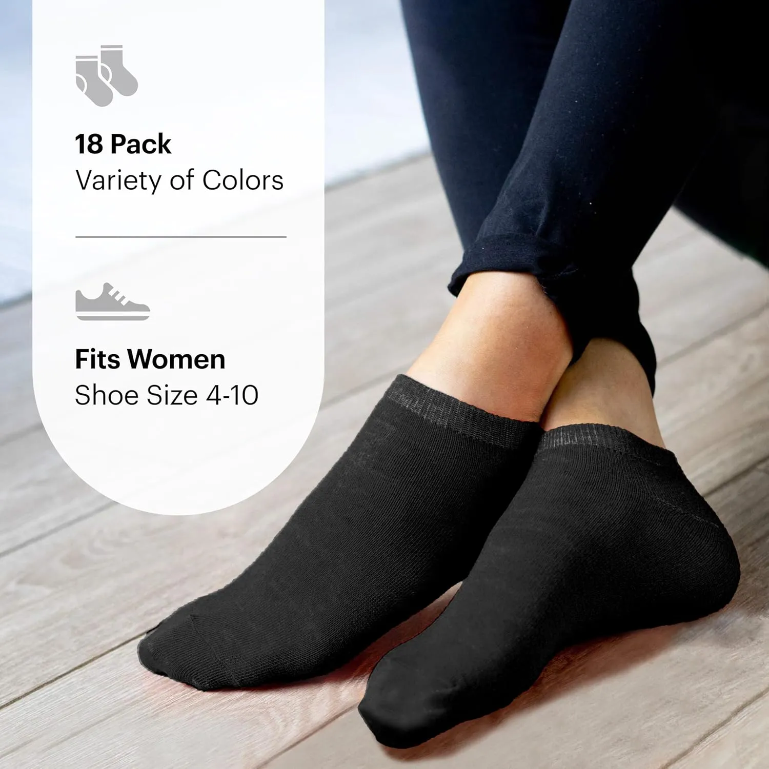 HOT FEET Thin Ankle Socks for Women & Girls – Fun & Cute Low Cut Athletic No Show Socks for Teen Girls. 6, 8, 18 PK Size 4-10