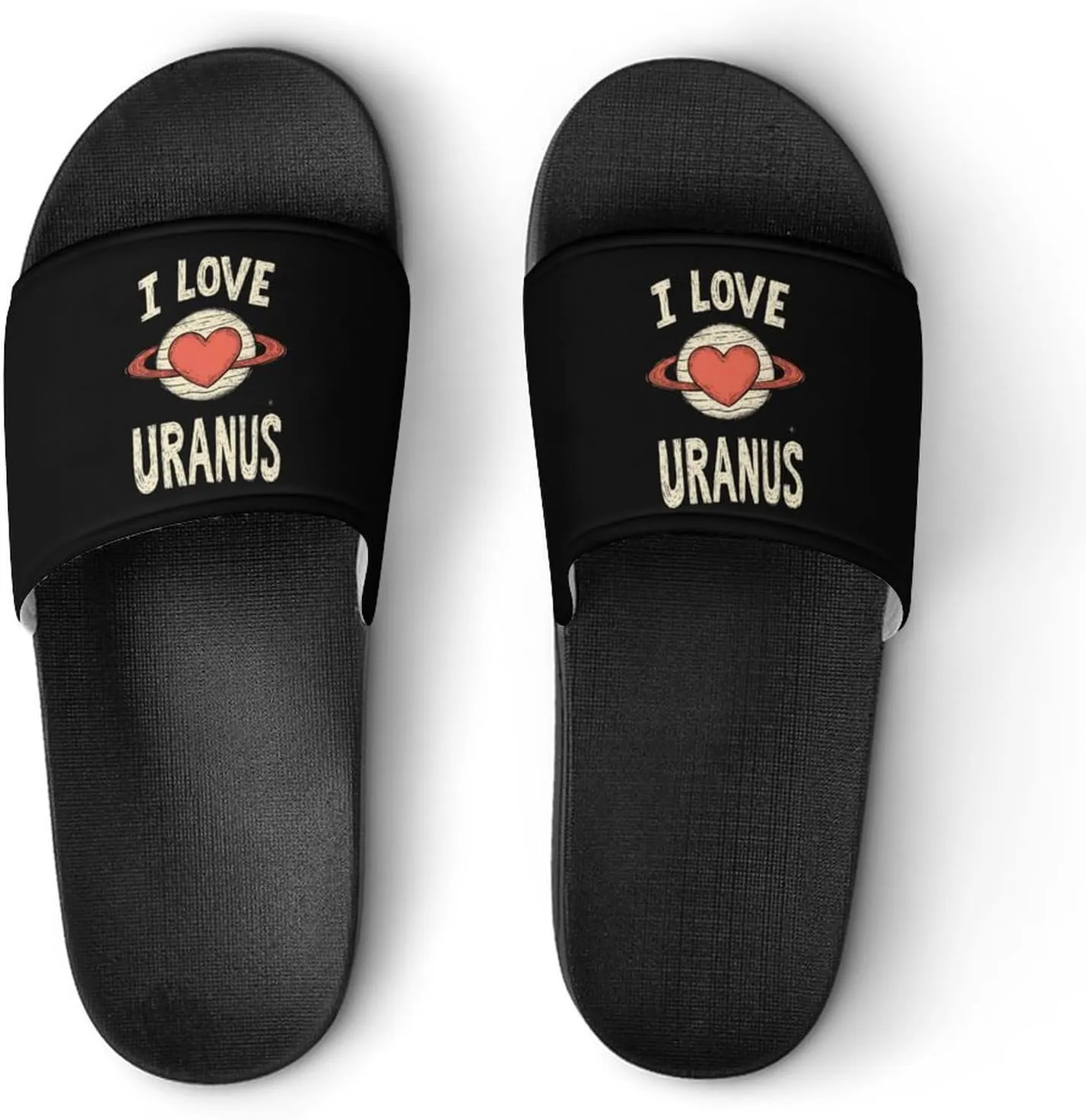 I Love Uranus Unisex Non-Slip Home Slippers Open-toe Outdoor Indoor Slide Shoes Shower Sandals