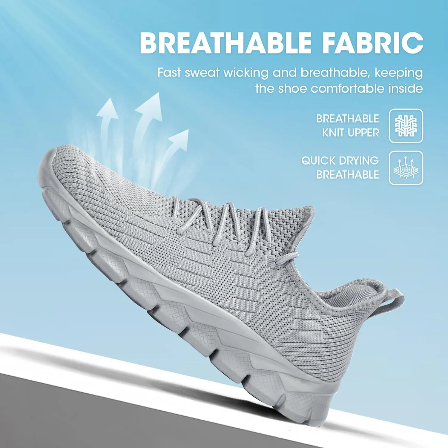 INYO Women's Tennis, Running Shoes - White, US Women's Size, Mesh Upper, Flat Heel, Lace-Up Closure, Round Toe, Casual Style, Athletic Shoe, Moderate Cushioning