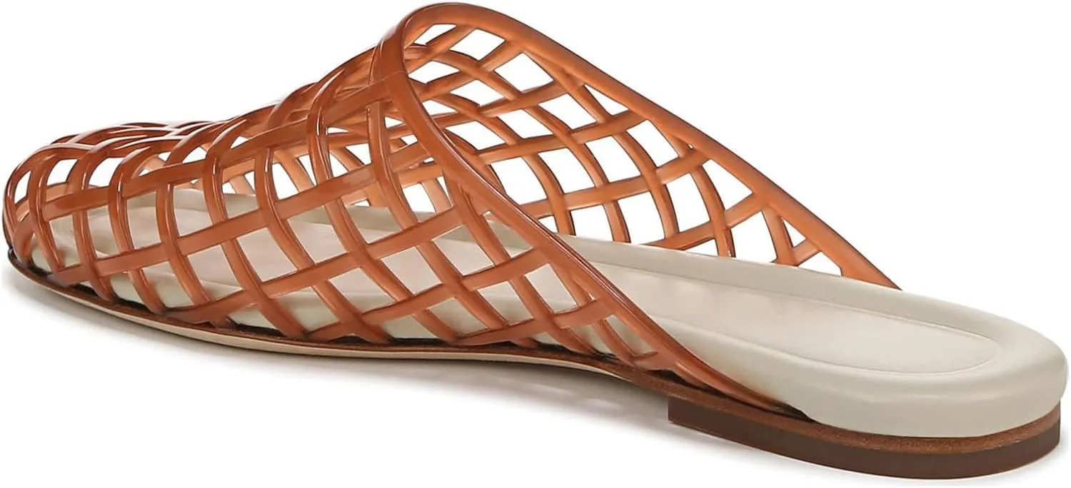 Jelly Shoes for Women Clear Jelly Mesh Slides Sandals Comfortable Closed Round Toe Flat Sandals Slip On Summer Beach Slippers