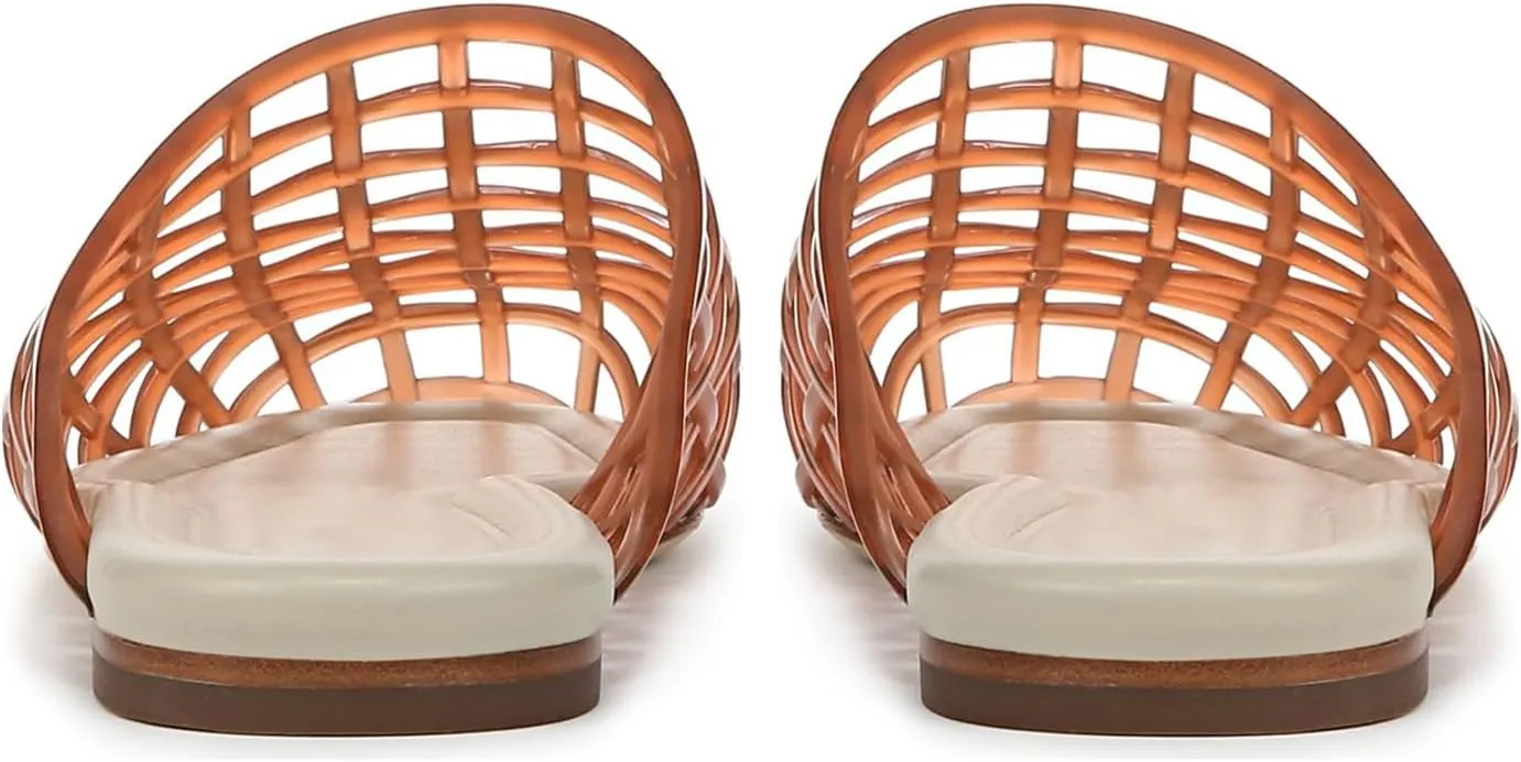 Jelly Shoes for Women Clear Jelly Mesh Slides Sandals Comfortable Closed Round Toe Flat Sandals Slip On Summer Beach Slippers