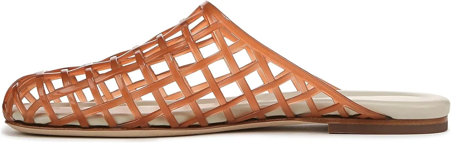 Jelly Shoes for Women Clear Jelly Mesh Slides Sandals Comfortable Closed Round Toe Flat Sandals Slip On Summer Beach Slippers