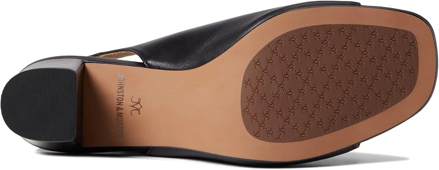 Johnston & Murphy® Evelyn Open Toe Booties for Women in Leather – Hook and Loop Closure – Open Toe