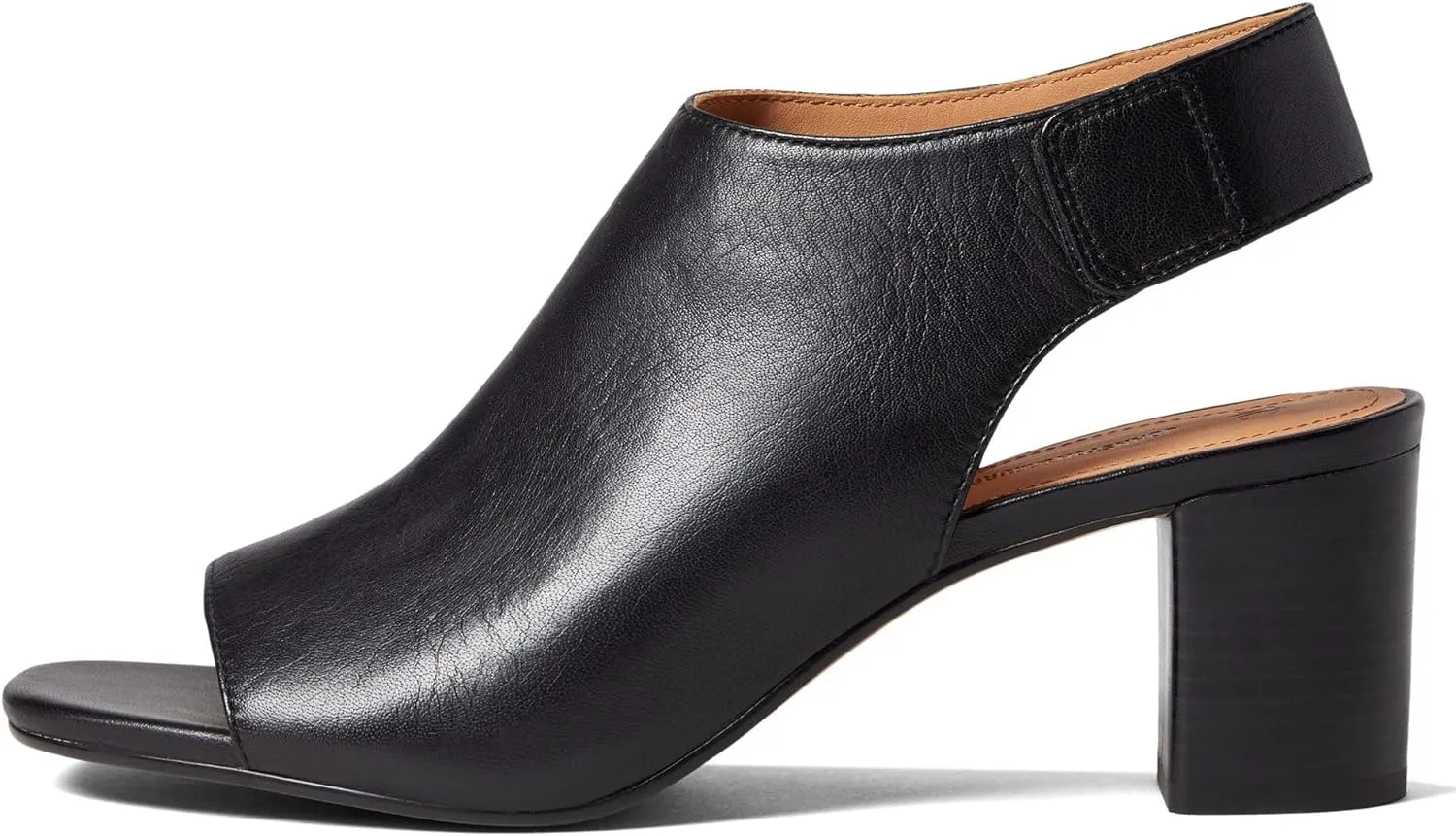 Johnston & Murphy® Evelyn Open Toe Booties for Women in Leather – Hook and Loop Closure – Open Toe