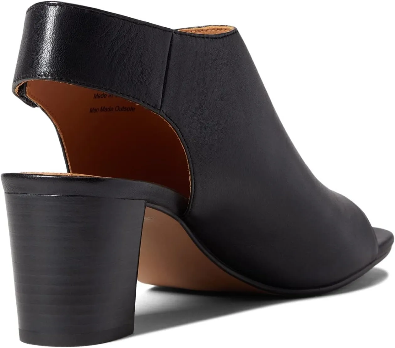 Johnston & Murphy® Evelyn Open Toe Booties for Women in Leather – Hook and Loop Closure – Open Toe