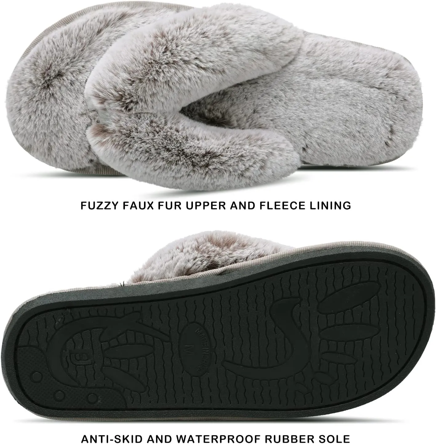 JOINFREE Women's Bedroom Slippers Comfort Four Season Classy Indoor Spa Slide Shoes
