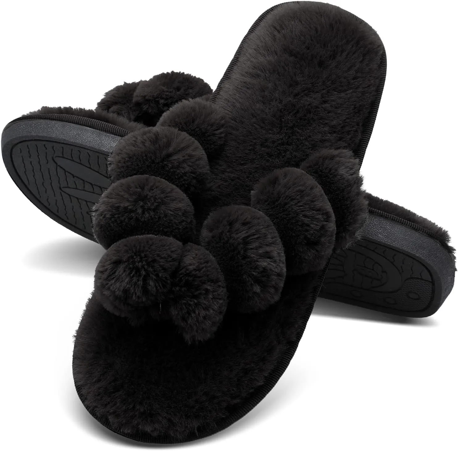 JOINFREE Women's Bedroom Slippers Comfort Four Season Classy Indoor Spa Slide Shoes