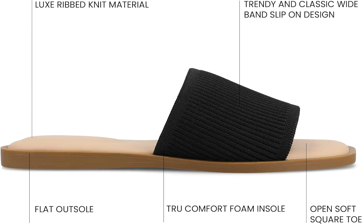 Journee Collection Women's Prisilla Slide Sandal