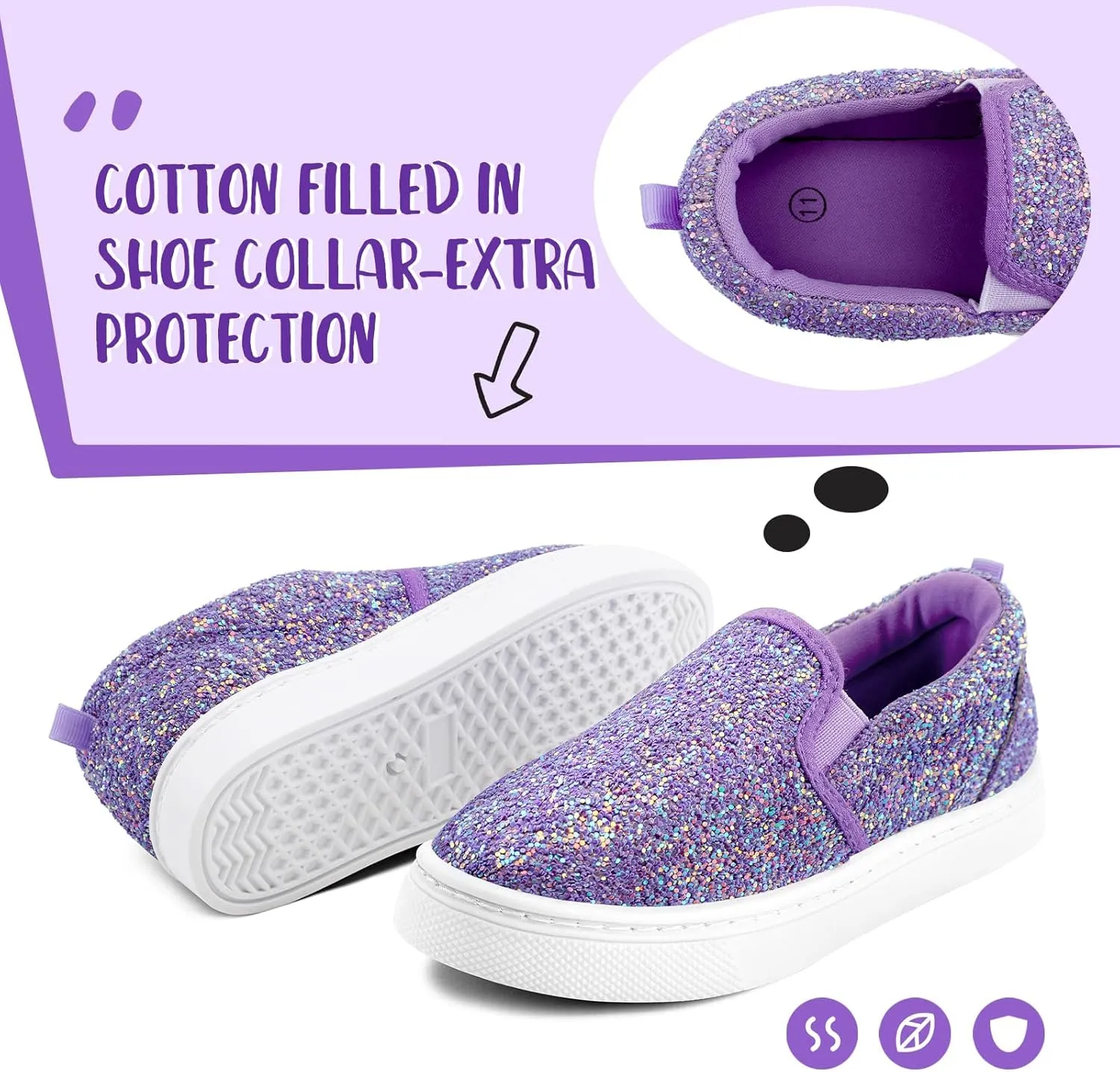 K KomForme Kids Shoes Toddlers Canvas Sneakers Slip on Walking Tennis Shoes for Boys Girls(Toddler/Little Kids/Big Kids)