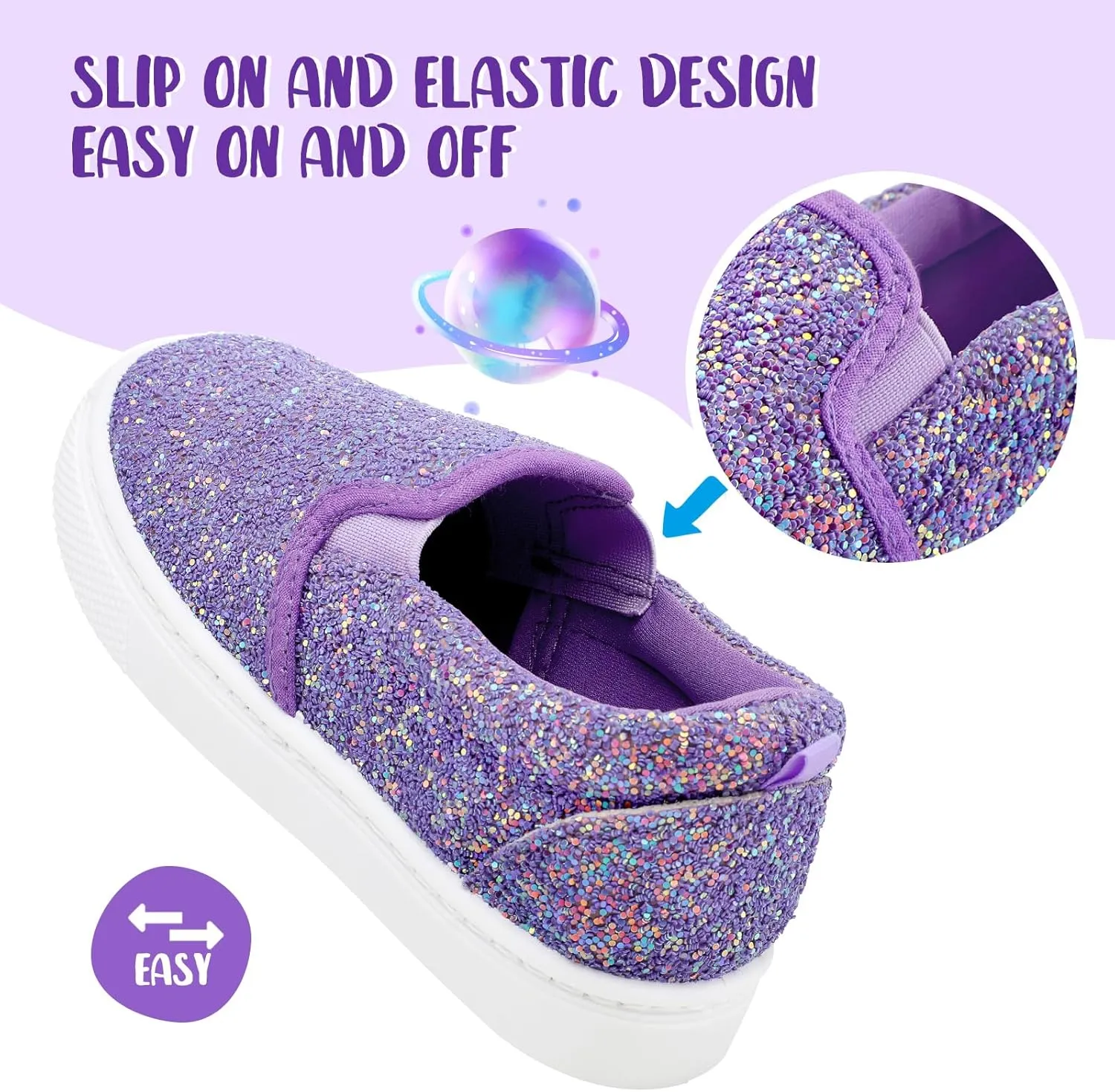K KomForme Kids Shoes Toddlers Canvas Sneakers Slip on Walking Tennis Shoes for Boys Girls(Toddler/Little Kids/Big Kids)