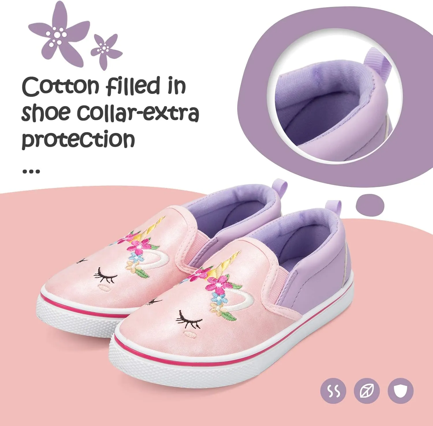 K KomForme Kids Shoes Toddlers Canvas Sneakers Slip on Walking Tennis Shoes for Boys Girls(Toddler/Little Kids/Big Kids)