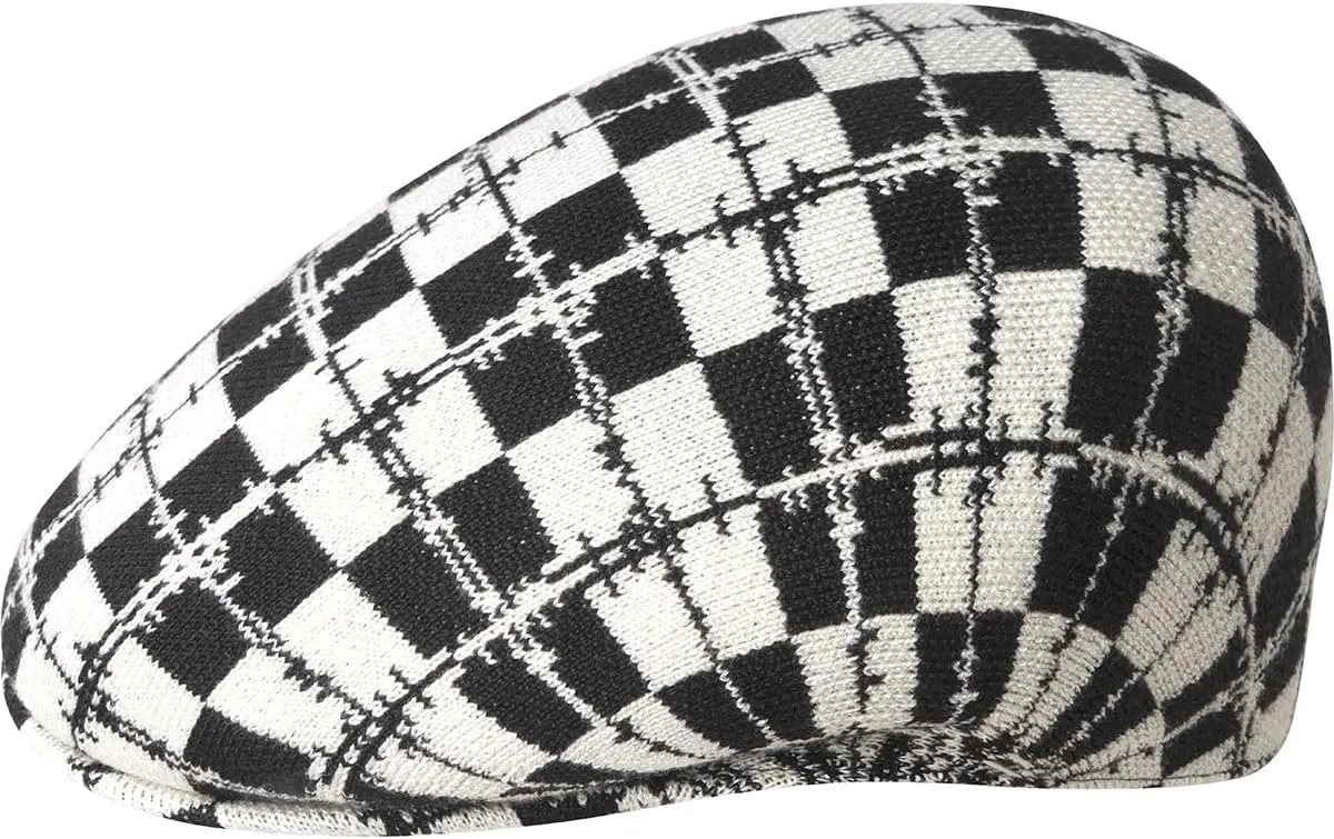 Kangol Barbed Check 7100 Hat - Red Velvet/Peony Pink/XL Ivy Caps & Flat Caps