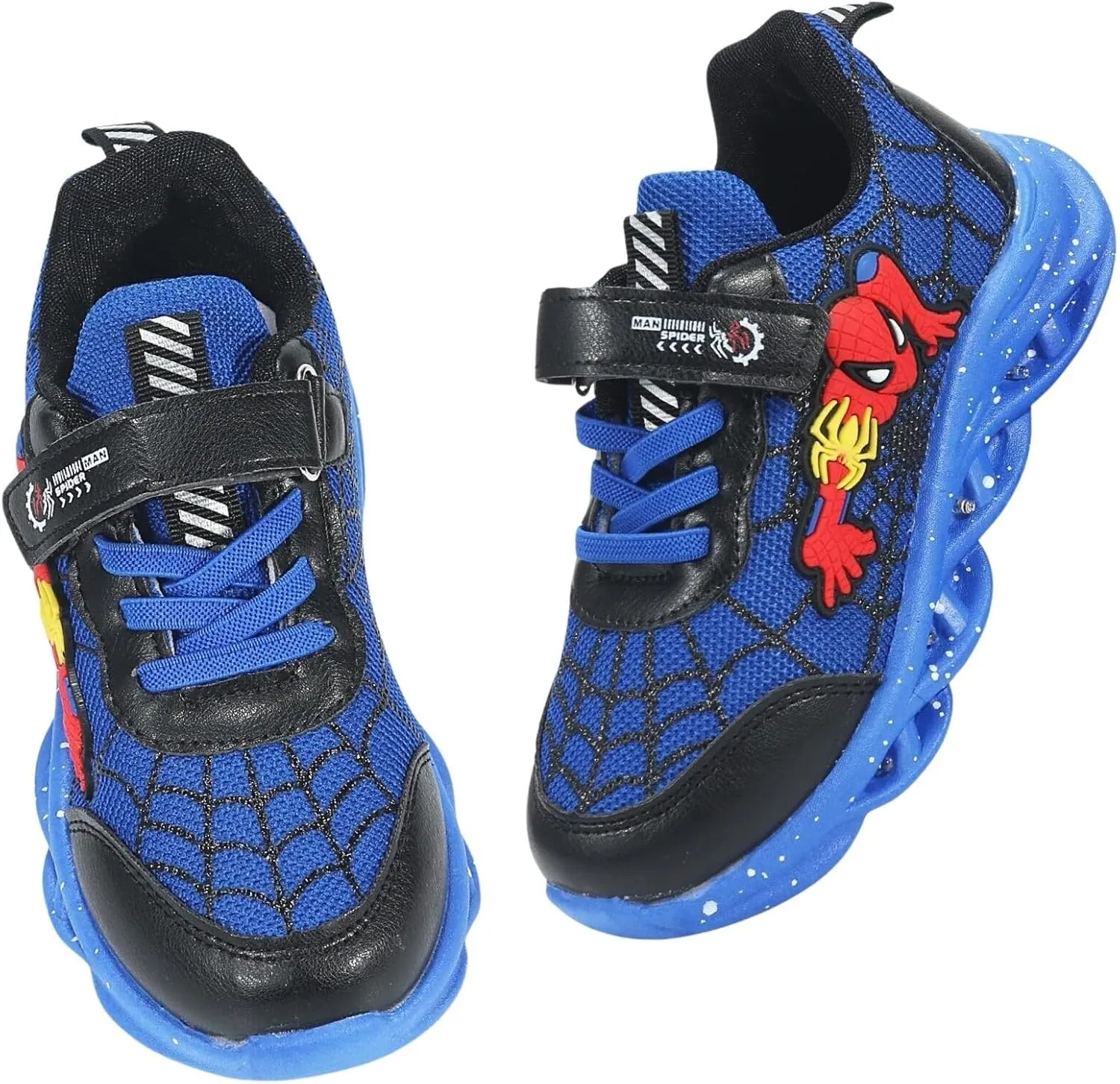 Kids Light Up Shoes Baby Toddler Boys Trainers Luminous Flashing Cartoon Athletic Running Sport Sneaker