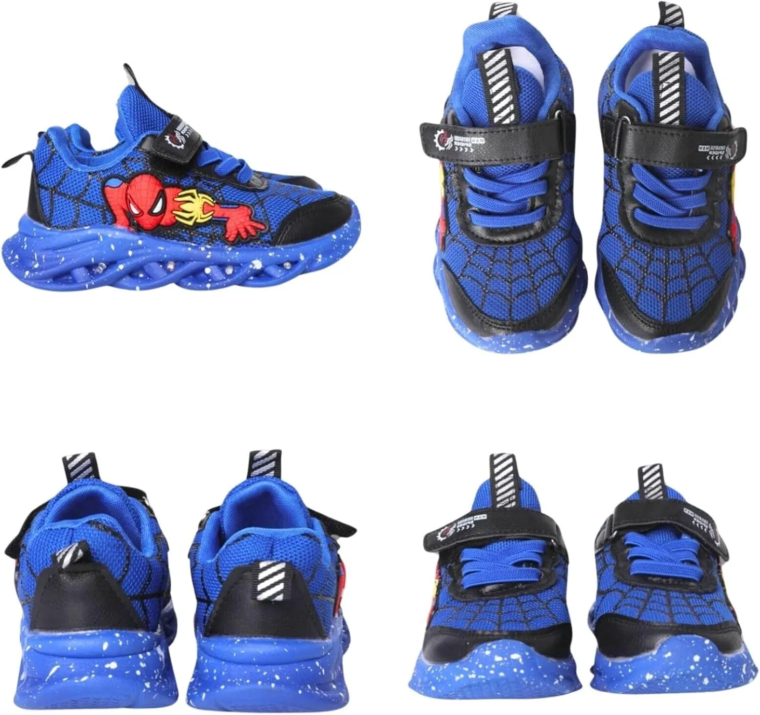 Kids Light Up Shoes Baby Toddler Boys Trainers Luminous Flashing Cartoon Athletic Running Sport Sneaker