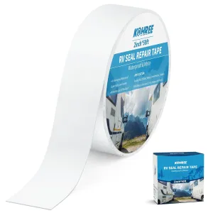 Kohree RV Sealant Tape 2 Inch x 50 Feet, RV White Roof Seal Tape, UV & Weatherproof Sealant Roofing Tape for RV Repair, Window, Boat Sealing, Truck Stop Camper Roof Leaks
