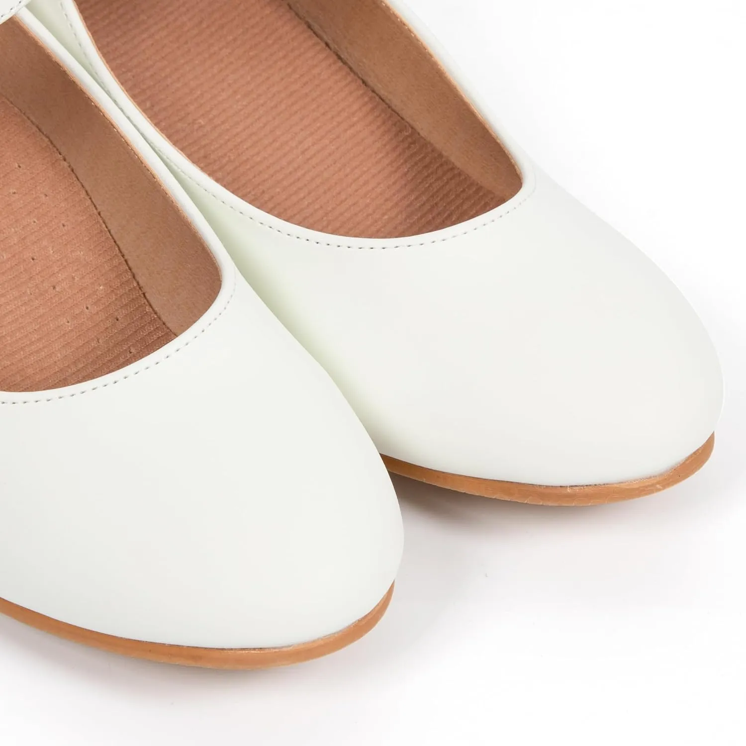 Linodes PU Leather Ankle Strap Character Shoe 1.55'' Dance Shoes for Women-UPD