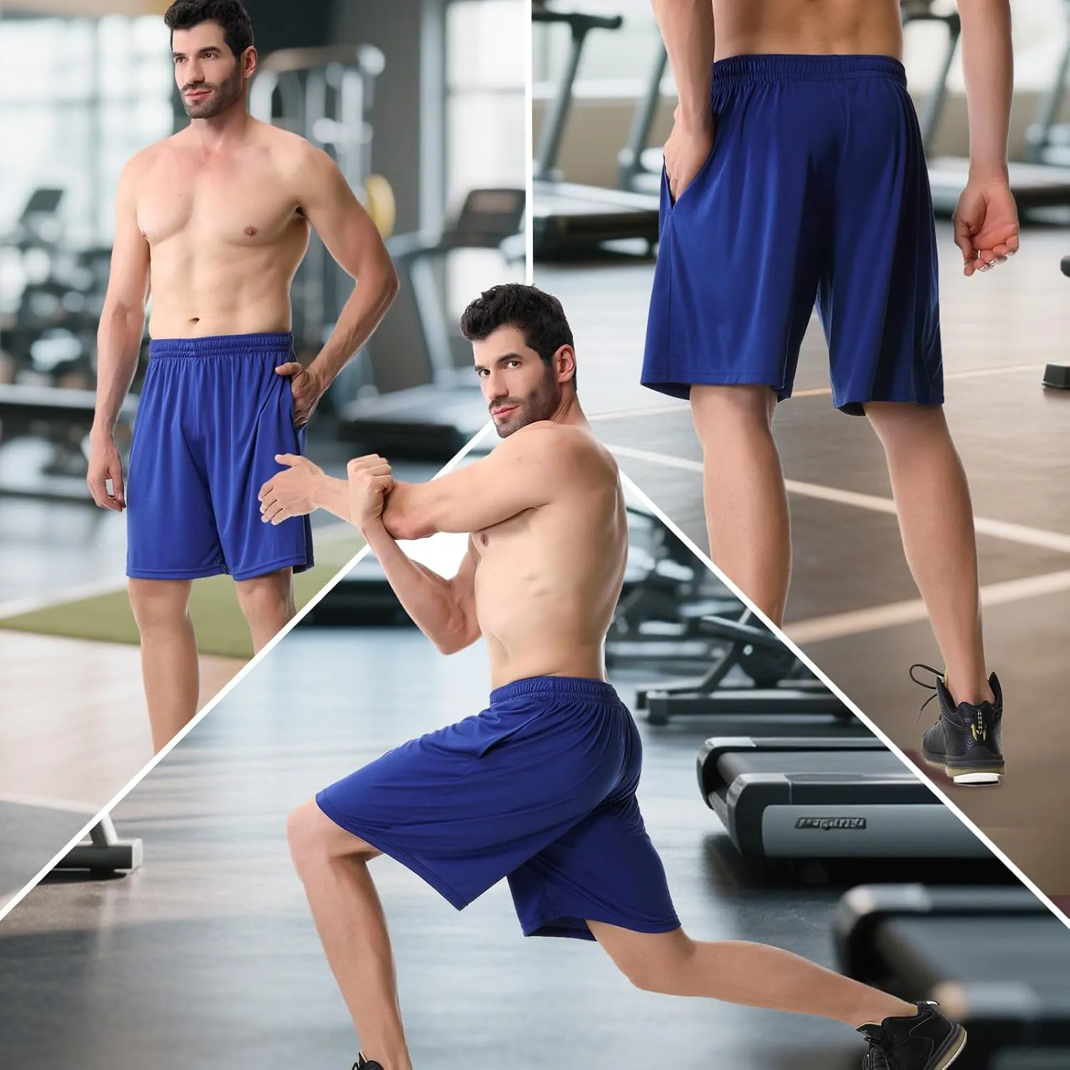 Mans Athletic Gym Shorts - Quick Dry Lightweight Training Shorts