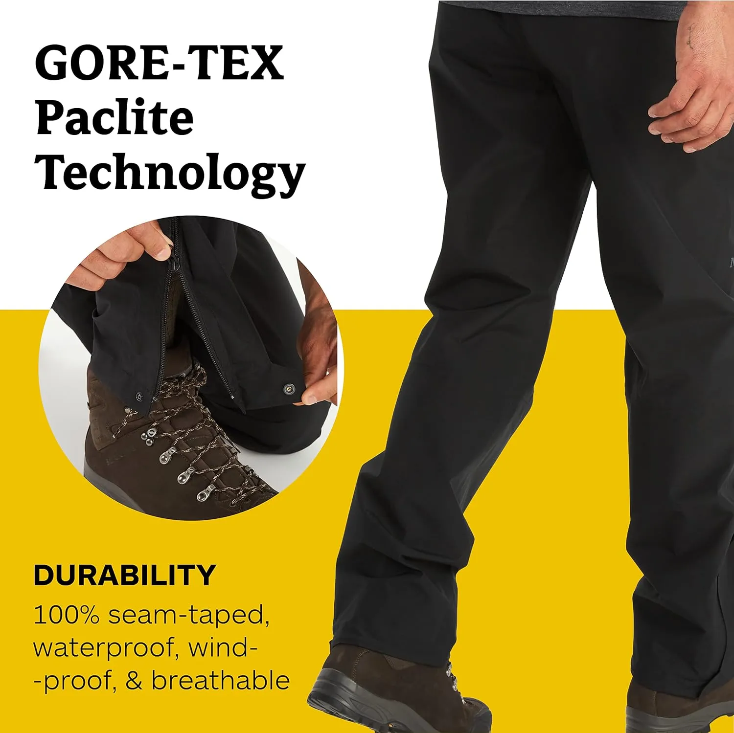MARMOT Men's Gore-TEX Minimalist Rain Pant - Packable, Breathable, Durable Wind & Water Protection