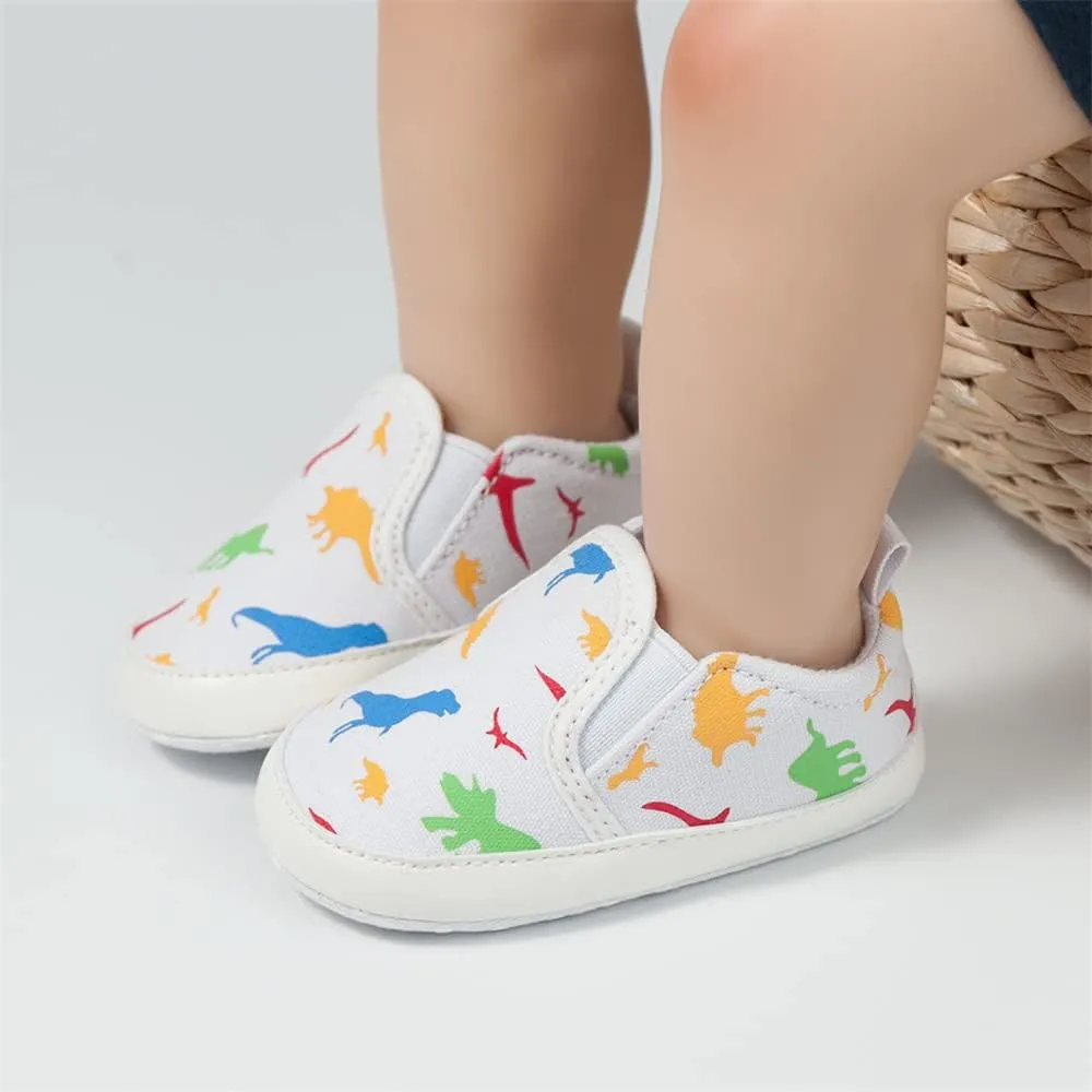 Meckior Infant Baby Girls Boys Canvas Shoes Soft Sole Toddler Slip On Newborn Crib Moccasins Casual Sneaker Austin Boy's Flat Lazy Loafers First Walkers Skate Shoe
