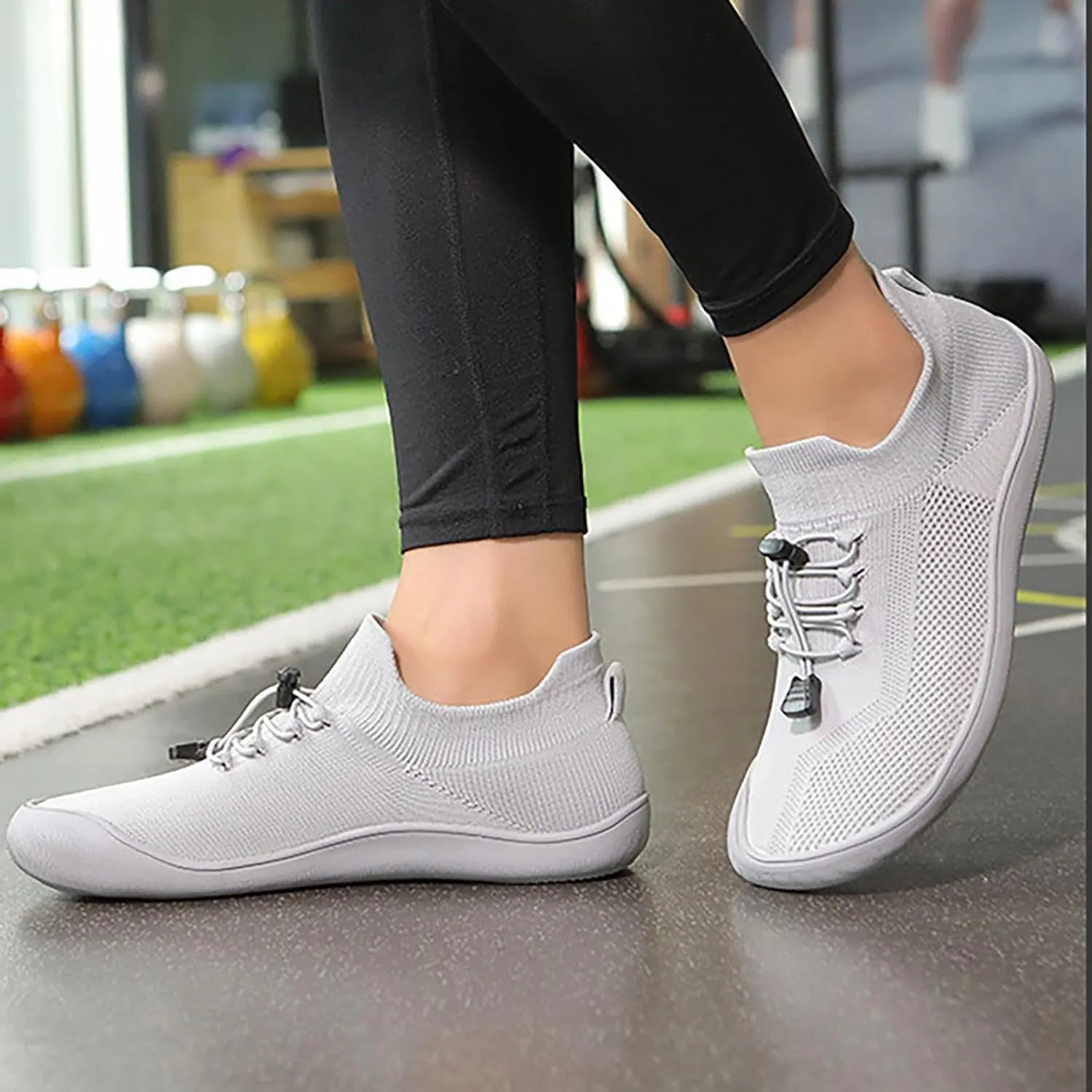 Mens Dress Shoes Casual Oxfords Shoes Knit Lightweight Tennis Shoes Womens Comfort Casual Work Shoes White Platform Sneakers Steel Toe Tennis Shoe Cross Trainer Shoe