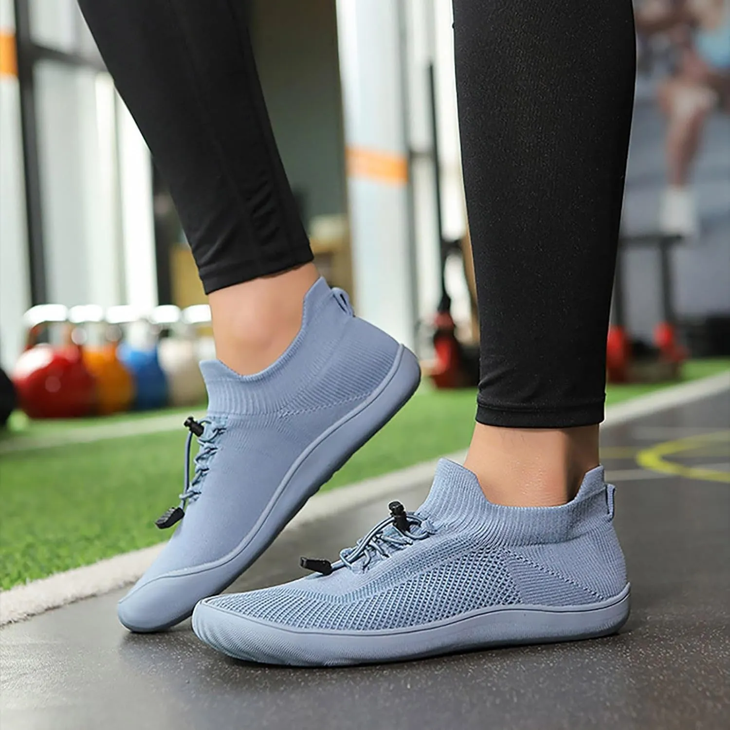 Mens Dress Shoes Casual Oxfords Shoes Knit Lightweight Tennis Shoes Womens Comfort Casual Work Shoes White Platform Sneakers Steel Toe Tennis Shoe Cross Trainer Shoe